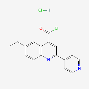 6-Ethyl-2-(pyridin-4-yl)quinoline-4-carbonyl chloride hydrochloride