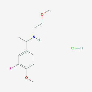 molecular formula C12H19ClFNO2 B1396763 [1-(3-Fluoro-4-methoxyphenyl)ethyl](2-methoxyethyl)amine hydrochloride CAS No. 1332530-84-3