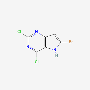 molecular formula C6H2BrCl2N3 B1396766 6-Bromo-2,4-dichloro-5H-pyrrolo[3,2-d]pyrimidine CAS No. 1311275-25-8