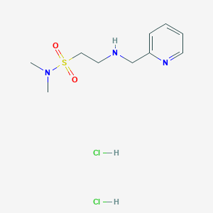 molecular formula C10H19Cl2N3O2S B1396769 N,N-dimethyl-2-[(pyridin-2-ylmethyl)amino]ethanesulfonamide dihydrochloride CAS No. 1257848-95-5
