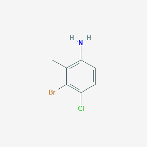molecular formula C7H7BrClN B13967709 3-Bromo-4-chloro-2-methylaniline 