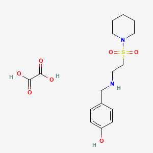 molecular formula C16H24N2O7S B1396771 4-({[2-(哌啶-1-磺酰基)乙基]氨基}甲基)苯酚草酸盐 CAS No. 1332530-04-7