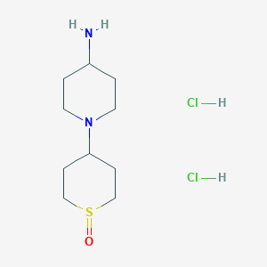 molecular formula C10H22Cl2N2OS B1396775 1-(1-Oxidotetrahydro-2H-thiopyran-4-yl)piperidin-4-amine dihydrochloride CAS No. 1332529-06-2