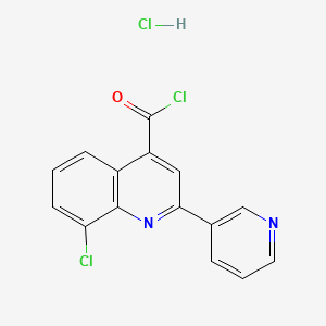 molecular formula C15H9Cl3N2O B1396777 8-Chloro-2-(pyridin-3-yl)quinoline-4-carbonyl chloride hydrochloride CAS No. 1332530-16-1