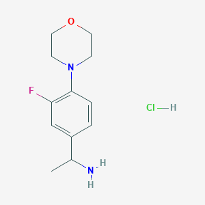molecular formula C12H18ClFN2O B1396780 [1-(3-Fluoro-4-morpholin-4-ylphenyl)ethyl]amine hydrochloride CAS No. 1332529-16-4