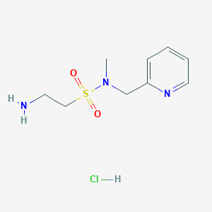molecular formula C9H16ClN3O2S B1396783 2-amino-N-methyl-N-(pyridin-2-ylmethyl)ethanesulfonamide hydrochloride CAS No. 1332529-15-3