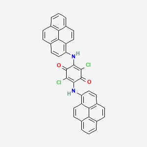 molecular formula C38H20Cl2N2O2 B13967857 2,5-Cyclohexadiene-1,4-dione, 2,5-dichloro-3,6-bis(1-pyrenylamino)- CAS No. 63216-92-2