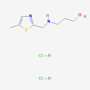 molecular formula C8H16Cl2N2OS B1396786 3-[(5-甲基-1,3-噻唑-2-基)甲基]-氨基丙-1-醇二盐酸盐 CAS No. 1332531-06-2