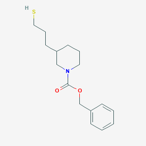 molecular formula C16H23NO2S B13967888 Benzyl 3-(3-mercaptopropyl)piperidine-1-carboxylate 