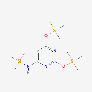 molecular formula C13H29N3O2Si3 B13967927 N-(Trimethylsilyl)-2,6-bis[(trimethylsilyl)oxy]pyrimidin-4-amine CAS No. 138895-26-8