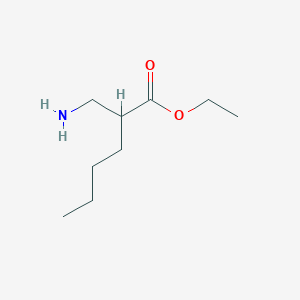 molecular formula C9H19NO2 B13967936 Ethyl 2-(aminomethyl)hexanoate 