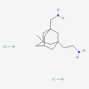molecular formula C14H28Cl2N2 B1396794 {[3-(2-Aminoethyl)-5-methyl-1-adamantyl]-methyl}amine dihydrochloride CAS No. 1332528-78-5