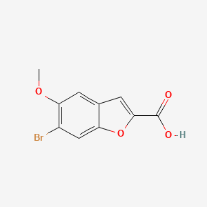 molecular formula C10H7BrO4 B13967943 6-Bromo-5-methoxy-2-benzofurancarboxylic acid CAS No. 63272-67-3