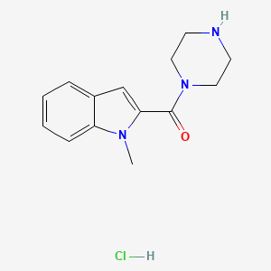 molecular formula C14H18ClN3O B1396795 1-methyl-2-(piperazin-1-ylcarbonyl)-1H-indole hydrochloride CAS No. 1332529-47-1