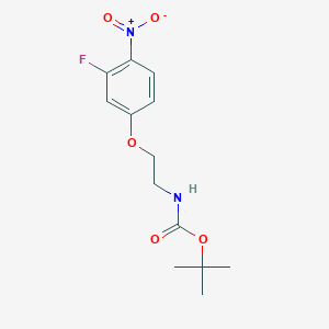 molecular formula C13H17FN2O5 B13967952 tert-Butyl (2-(3-fluoro-4-nitrophenoxy)ethyl)carbamate 