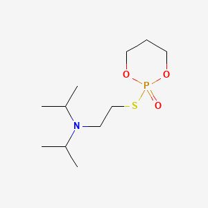 molecular formula C11H24NO3PS B13967954 Phosphorothioic acid, S-(2-diisopropylaminoethyl) O,O-cyclic trimethylene ester CAS No. 58607-62-8