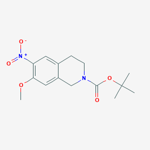 molecular formula C15H20N2O5 B13967962 tert-butyl 7-methoxy-6-nitro-3,4-dihydroisoquinoline-2(1H)-carboxylate 