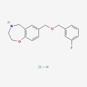 7-{[(3-Fluorobenzyl)oxy]methyl}-2,3,4,5-tetrahydro-1,4-benzoxazepine hydrochloride