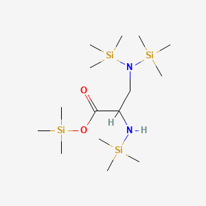molecular formula C15H40N2O2Si4 B13968003 Trimethylsilyl 3-[bis(trimethylsilyl)amino]-2-(trimethylsilylamino)propanoate CAS No. 55281-99-7