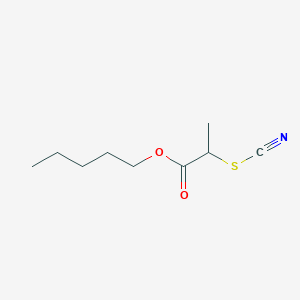 molecular formula C9H15NO2S B13968016 Pentyl 2-thiocyanatopropanoate CAS No. 5349-45-1
