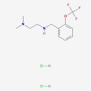 molecular formula C12H19Cl2F3N2O B1396802 N,N-Dimethyl-N'-[2-(trifluoromethoxy)benzyl]-ethane-1,2-diamine dihydrochloride CAS No. 1328641-59-3