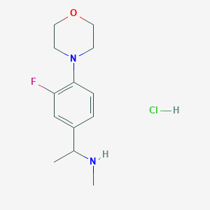 molecular formula C13H20ClFN2O B1396804 [1-(3-Fluoro-4-morpholin-4-ylphenyl)ethyl]-methylamine hydrochloride CAS No. 1332531-48-2