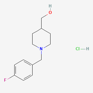 molecular formula C13H19ClFNO B1396806 [1-(4-Fluorobenzyl)piperidin-4-yl]methanol hydrochloride CAS No. 1332528-57-0
