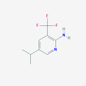 molecular formula C9H11F3N2 B13968082 5-Isopropyl-3-(trifluoromethyl)pyridin-2-amine 