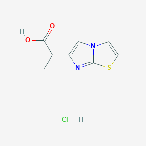 2-Imidazo[2,1-b][1,3]thiazol-6-ylbutanoic acid hydrochloride