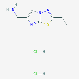 [(2-Ethylimidazo[2,1-b][1,3,4]thiadiazol-6-yl)-methyl]amine dihydrochloride