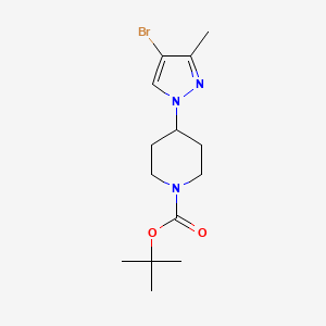 molecular formula C14H22BrN3O2 B1396816 Tert-butyl 4-(4-bromo-3-methyl-pyrazol-1-yl)piperidine-1-carboxylate CAS No. 1092500-89-4