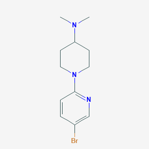 molecular formula C12H18BrN3 B1396817 1-(5-bromopyridin-2-yl)-N,N-dimethylpiperidin-4-amine CAS No. 960289-28-5