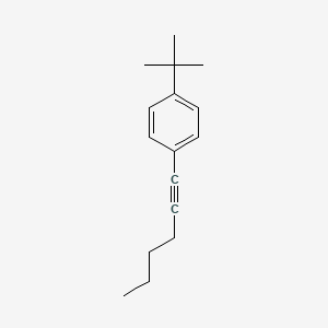 molecular formula C16H22 B13968172 1-tert-Butyl-4-hex-1-ynyl-benzene 
