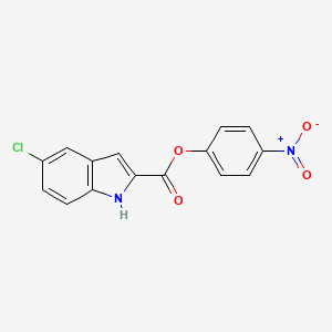 molecular formula C15H9ClN2O4 B13968190 p-Nitrophenyl 5-chloroindole-2-carboxylate CAS No. 365996-91-4