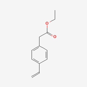 molecular formula C12H14O2 B13968247 4-Ethenylbenzeneacetic acid ethyl ester 