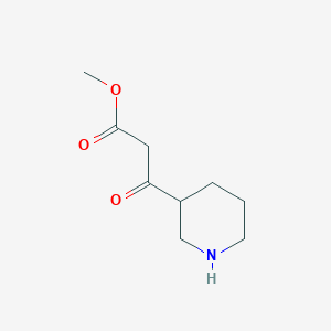 molecular formula C9H15NO3 B13968272 Methyl 3-oxo-3-(piperidin-3-yl)propanoate 