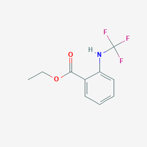 molecular formula C10H10F3NO2 B13968284 Ethyl 2-((trifluoromethyl)amino)benzoate 