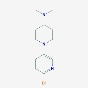 molecular formula C12H18BrN3 B1396829 1-(6-bromopyridin-3-yl)-N,N-dimethylpiperidin-4-amine CAS No. 1169698-77-4