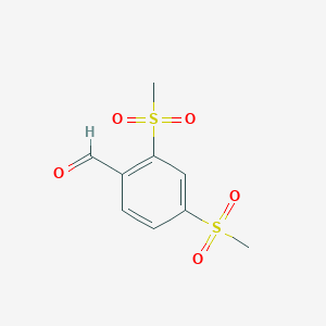 molecular formula C9H10O5S2 B1396832 2,4-Bis(methylsulfonyl)benzaldehyde CAS No. 1845690-57-4