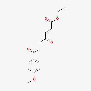 molecular formula C16H20O5 B1396835 Ethyl 7-(4-methoxyphenyl)-4,7-dioxoheptanoate CAS No. 1188265-06-6