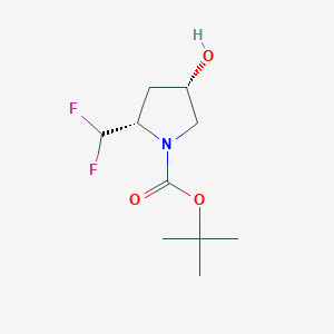 molecular formula C10H17F2NO3 B1396837 (2S,4S)-tert-butyl 2-(difluoromethyl)-4-hydroxypyrrolidine-1-carboxylate CAS No. 1207852-93-4