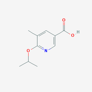 molecular formula C10H13NO3 B1396849 6-异丙氧基-5-甲基烟酸 CAS No. 1011558-18-1
