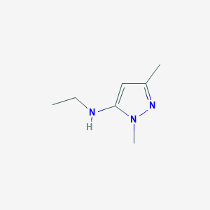 molecular formula C7H13N3 B13968491 N-ethyl-1,3-dimethyl-1H-pyrazol-5-amine 