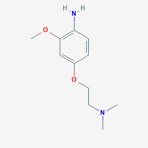 molecular formula C11H18N2O2 B1396855 4-(2-二甲氨基乙氧基)-2-甲氧基苯胺 CAS No. 927672-74-0