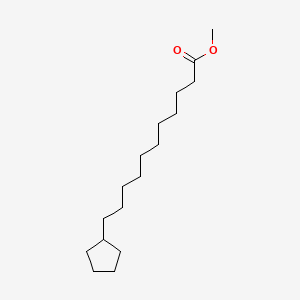 molecular formula C17H32O2 B13968583 Cyclopentaneundecanoic acid, methyl ester CAS No. 25779-85-5