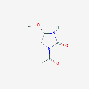 molecular formula C6H10N2O3 B13968599 1-Acetyl-4-methoxyimidazolidin-2-one 