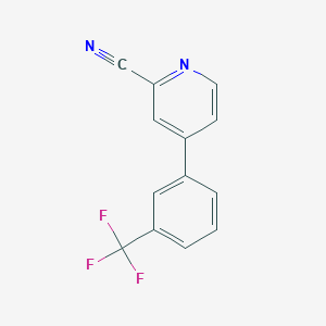 molecular formula C13H7F3N2 B1396861 4-(3-Trifluoromethylphenyl)pyridine-2-carbonitrile CAS No. 1219454-19-9
