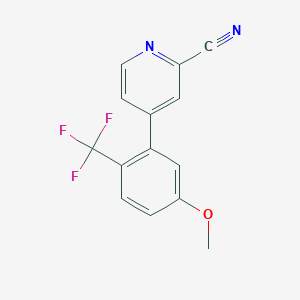 molecular formula C14H9F3N2O B1396862 4-(5-Methoxy-2-trifluoromethylphenyl)pyridine-2-carbonitrile CAS No. 1219454-65-5
