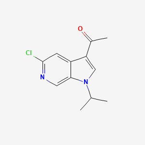 molecular formula C12H13ClN2O B1396864 1-(5-chloro-1-isopropyl-1H-pyrrolo[2,3-c]pyridin-3-yl)ethanone CAS No. 1221153-80-5