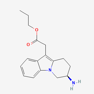 molecular formula C17H22N2O2 B1396869 (R)-propyl 2-(7-amino-6,7,8,9-tetrahydropyrido[1,2-a]indol-10-yl)acetate CAS No. 1218918-73-0